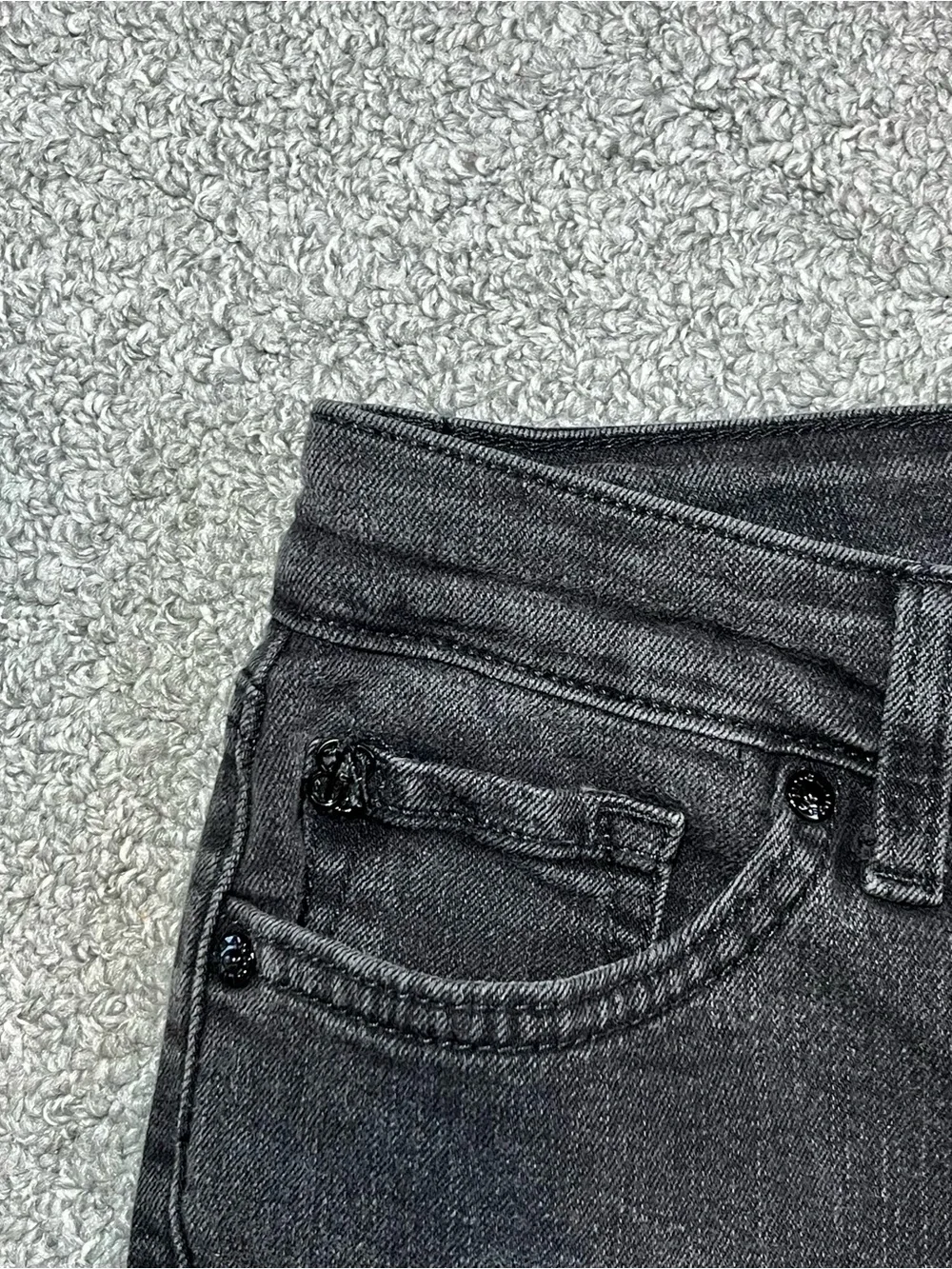 Bandolino Mandie Denim Jeans Womens Size 12 Petite Small Black